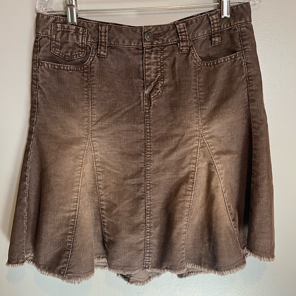 Guess Jeans Vintage 90s Y2K Brown Corduroy Skirt Women’s Size 27